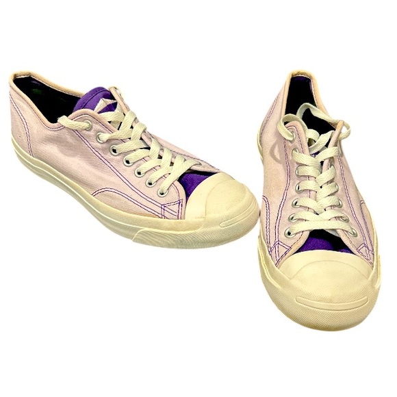 Converse Jack Purcell Purple and White Low-Top Sneakers, Women‎ 9.5 / Men 8. - Picture 1 of 7